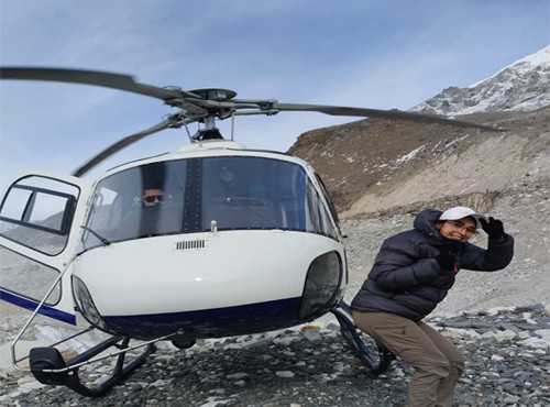 EBC Trek Helicopter Return from Pheriche - 13 Days